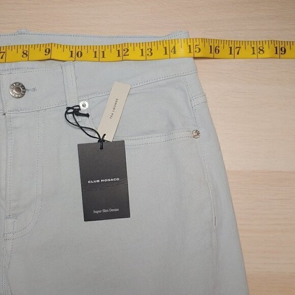 NWT CLUB MONACO Super slim Tea Lounge denim pants - Picture 8 of 15